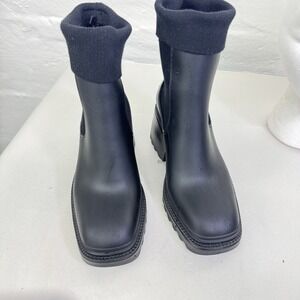 Circus by Sam Edelman Women's  Chunky  Boots Sock Top Black 8 M Punk Grunge Goth